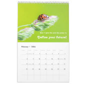 Leuke kleine lieveheersbeestjes en motivatie quote kalender (Feb 2026)