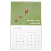 Leuke kleine lieveheersbeestjes en motivatie quote kalender (Jan 2026)