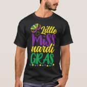 Leuke kleine Miss Mardi Gras 2024 kralen vrouwen m T-shirt (Voorkant)