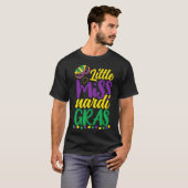 Leuke kleine Miss Mardi Gras 2024 kralen vrouwen m T-shirt (Voorkant volledig)