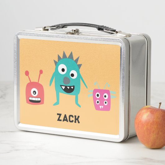 Leuke kleine monsters aangepaste naam kleurrijke k (In situ)