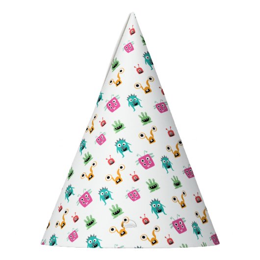 Leuke kleine monsters verjaardag kleurrijke Kinder Feesthoedjes (Links)