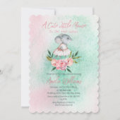 Leuke kleine muis is op haar weg meisje Baby sprin Kaart (Voorkant)