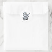 leuke kleine mummie ronde sticker (Tas)