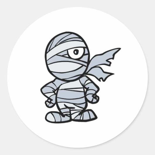 leuke kleine mummie ronde sticker (Voorkant)