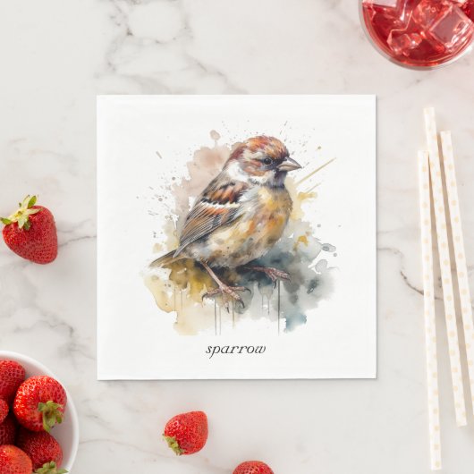 Leuke kleine mus in waterverf, aanpasbaar servet (Insitu)