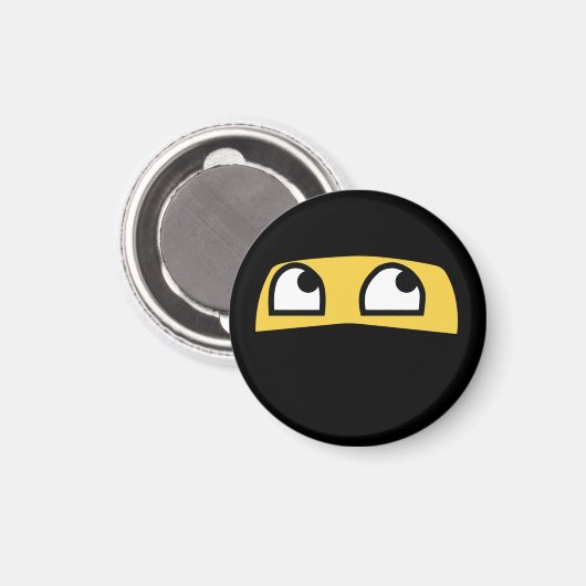 Leuke & kleine ninja krijger emoji magneet (Voorkant / Achterkant)
