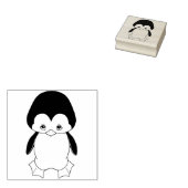 Leuke kleine pinguïn rubberen stempel (Gestempeld)