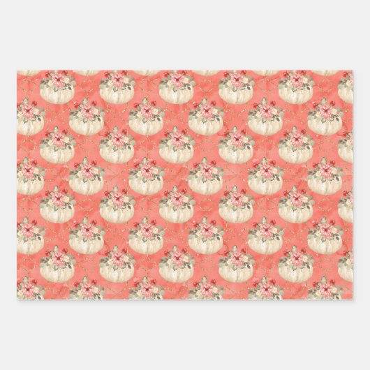 Leuke kleine pompoen geschenken inpakpapier vel (Voorkant 2)