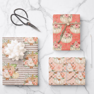 Leuke kleine pompoen geschenken inpakpapier vel