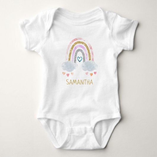 Leuke kleine regenboog Baby Bodysuit (Voorkant)