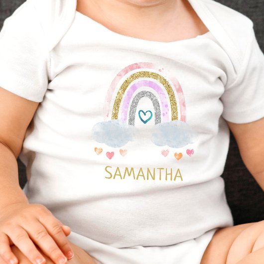 Leuke kleine regenboog Baby Bodysuit