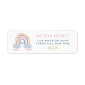 Leuke kleine regenboog etiket (Voorkant)