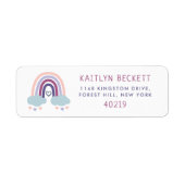 Leuke kleine regenboog etiket (Voorkant)