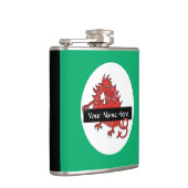 Leuke kleine rode draak heup kolf te personalisere heupfles (Rechts)