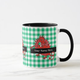 Leuke kleine rode draak koffie Mok te personaliser