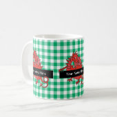Leuke kleine rode draak koffie Mok te personaliser (Voorkant links)
