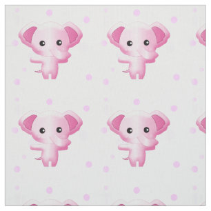 Leuke kleine roze baby meisje olifant stof