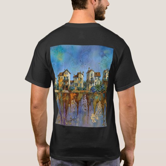 leuke kleine stad T-Shirt (Achterkant)