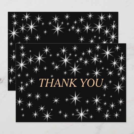 Leuke kleine sterren bedankkaart (Voorkant / Achterkant)