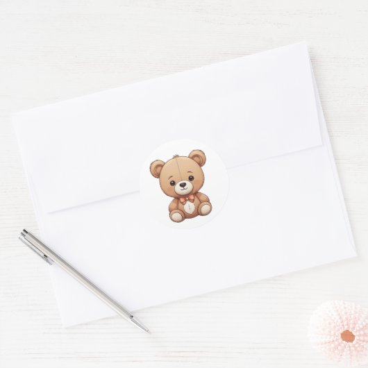Leuke kleine teddybeer sticker (Envelop)
