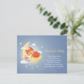 Leuke kleine vos op de maan boeken voor baby briefkaart (Staand voorkant)