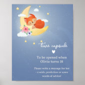Leuke kleine vos op de maan Time Capsule Poster (Voorkant)