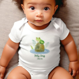 Leuke kleine Waterverf kikker gepersonaliseerd Romper