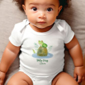 Leuke kleine Waterverf kikker gepersonaliseerd Romper