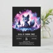 Leuke kleine wolf verjaardag kaart (Staand voorkant)