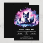 Leuke kleine wolf verjaardag kaart (Voorkant / Achterkant)