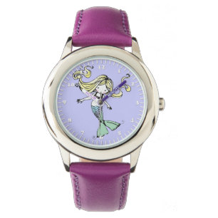 Leuke kleine zeemeermin meisjes polshorloge horloge