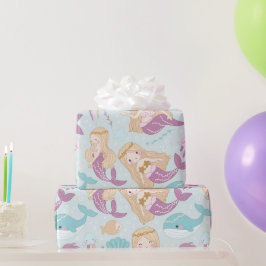 Leuke kleine zeemeermin onder het Zee Cadeaupapier
