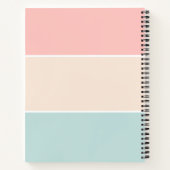 Leuke kleur blok pastel roze geel blauwe streep notitieboek (Achterkant)