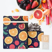 Leuke kleur Citrus Grapefruit Sinaasappel Bladeren Cadeaupapier