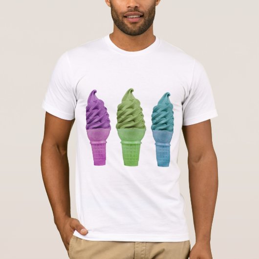 Leuke kleur Ice Cream Cones T-shirt (Voorkant)