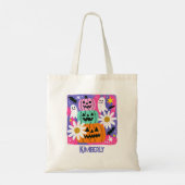 Leuke Kleuren Halloween Cadeau Tote Bag (Achterkant)