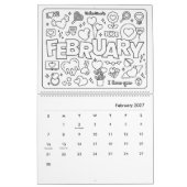 Leuke kleurkalender kalender (Feb 2027)