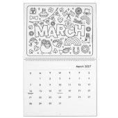 Leuke kleurkalender kalender (Mar 2027)