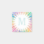 Leuke kleurpotloden Bord Monogram Post-it® Notes (Voorkant)
