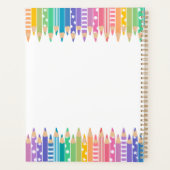 Leuke kleurpotloden & sterren leraar curriculum planner (Achterkant)