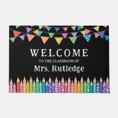 Leuke kleurpotloden Welkom in de klas van de leraa Deurmat (Voorkant)