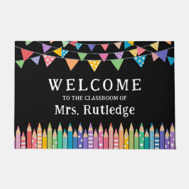 Leuke kleurpotloden Welkom in de klas van de leraa Deurmat