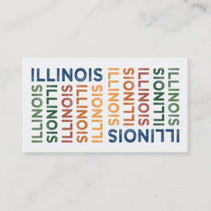 Leuke Kleurrijk van Illinois Visitekaartje