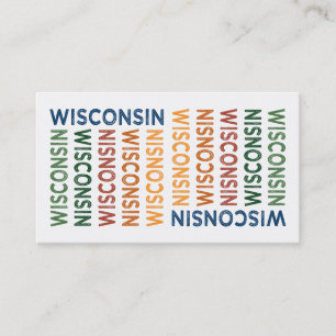 Leuke Kleurrijk van Wisconsin Visitekaartje