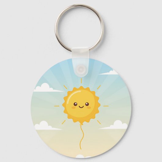 Leuke Kleurrijke 2026 Ballon Celebration Dubbelzij Sleutelhanger (Achterkant)