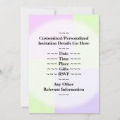 Leuke, kleurrijke "40th BIRTHDAY BARBECUE" uitnodi Kaart (Achterkant)