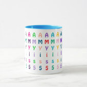 Leuke Kleurrijke Aangepaste Monogram, Naam of Leef Mok (Midden)