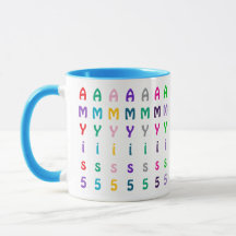 Leuke Kleurrijke Aangepaste Monogram, Naam of Leef