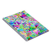Leuke kleurrijke abstracte geometrische fragmenten notitieboek (Rechterzijde)